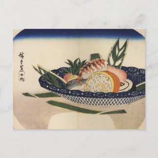 Bowl of Sushi, Circa 1800's Japan. Vykort