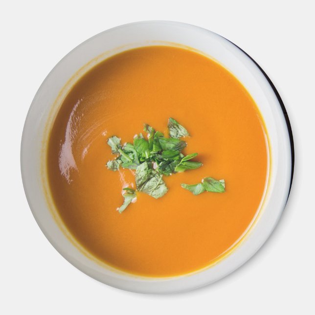 Bowl of Tomato Soppa Food Refrigerator Magnet (Framsidan)