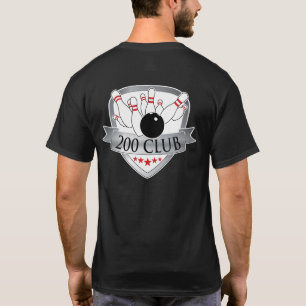 Bowla 200 klubb/200+ Lek - logotyp/grafiskt T Shirt