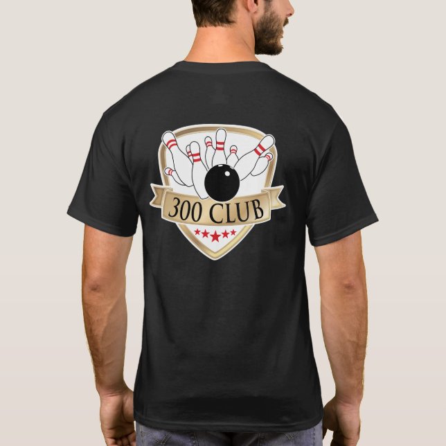 Bowla 300 klubb/perfektleken - logotyp/grafiskt tee (Baksida)