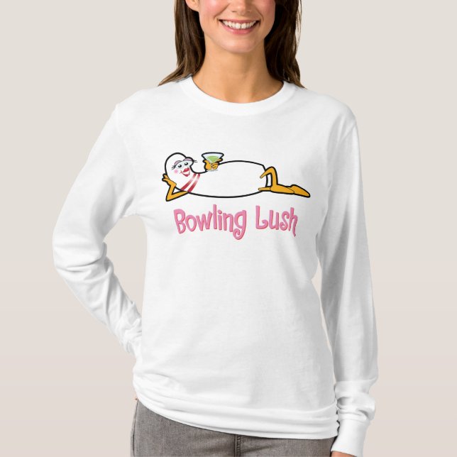 Bowla frodig bowling klämma fast T-tröja T-shirt (Framsida)
