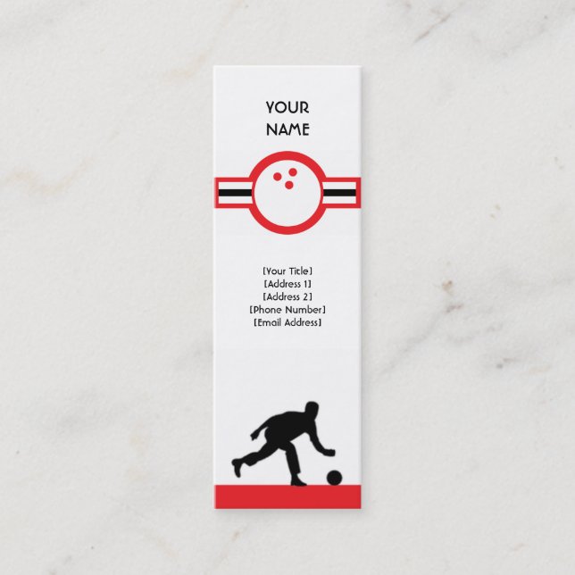 bowla: luftstjärna mini visitkort (Framsida)