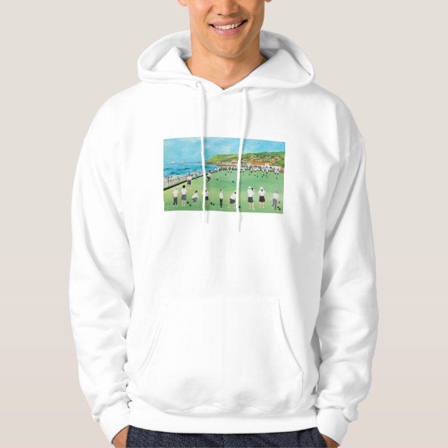 Bowla på Newlyn grönt Sweatshirt Med Luva (Framsida)