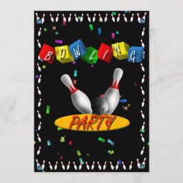 Bowla partyinbjudan inbjudningar