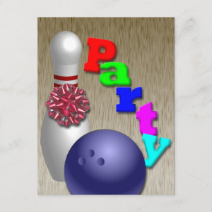Bowla partyinbjudananpassade inbjudningar