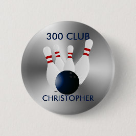 Bowla personlig för 300 klubb knapp