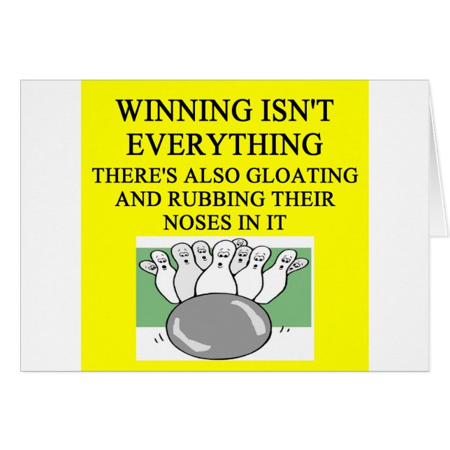 BOWLA skämt Hälsningskort (Framsidan Horizontal)