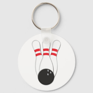 Bowla stift och boll nyckelring