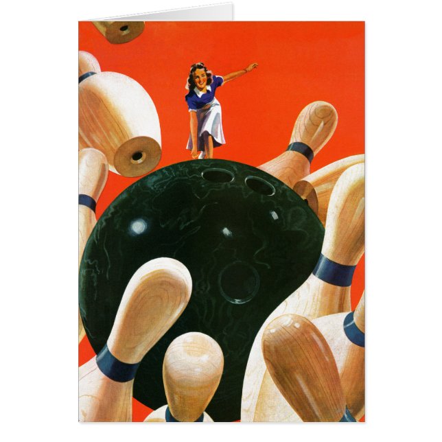 Bowla strejka hälsningskort (Framsidan)