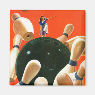 Bowla strejka magnet