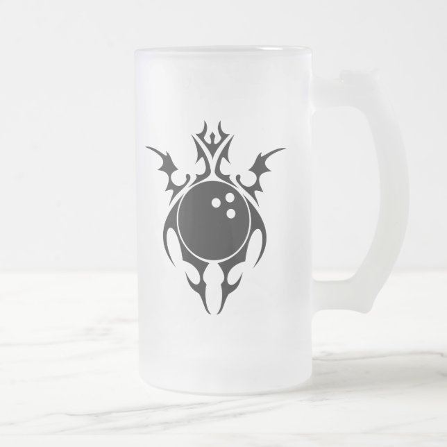 bowla. tribal. frostat ölglas (Höger)