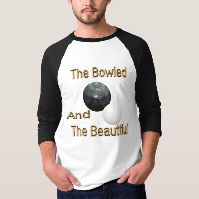 Bowlad vacker gräskällekonstruktion, t shirt (Framsida)