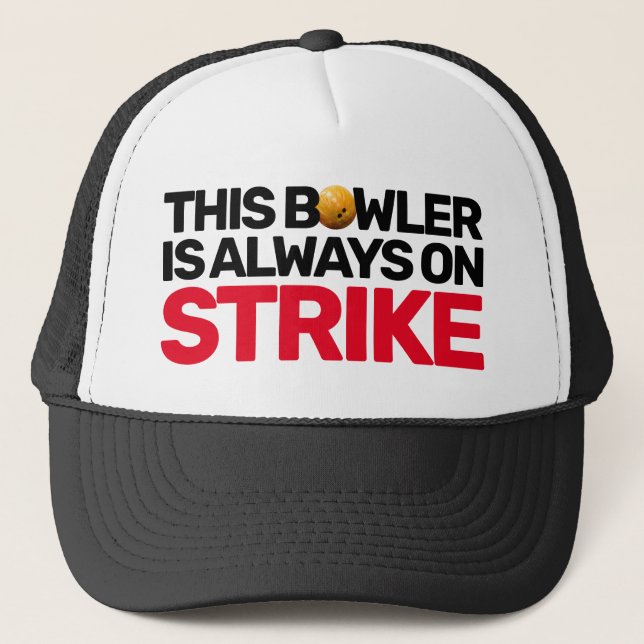 Bowlareare alltid på Strejka Roligt Bowling Team Keps (Framsida)