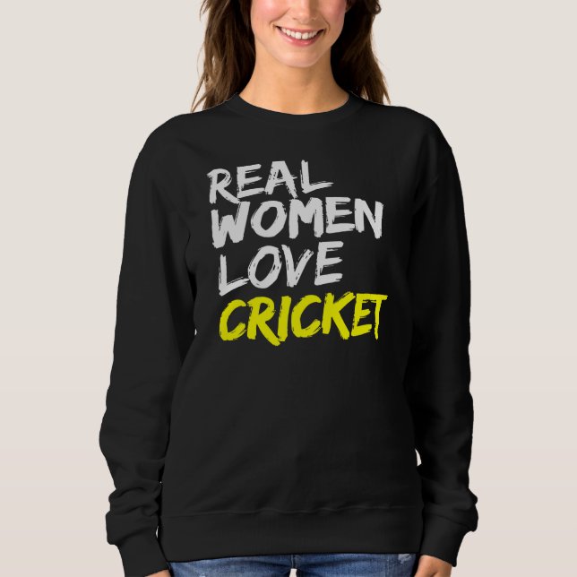 Bowlareare Batsman-spelteamet Real Women Kärlek C T Shirt (Framsida)