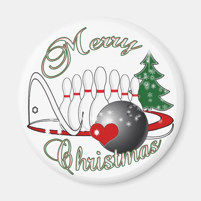 BOWLAREARE/BOWLING GOD JUL MAGNET (Framsidan)