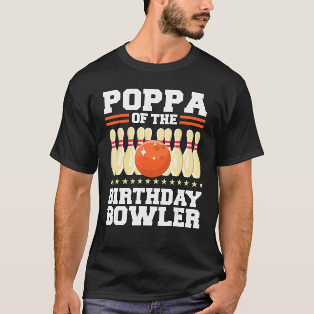Bowlareare dagen för Bday Bowling Party Ce T Shirt (Framsida)