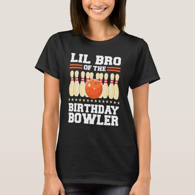 Bowlareare dagen i Bday Bowling Party T Shirt (Framsida)