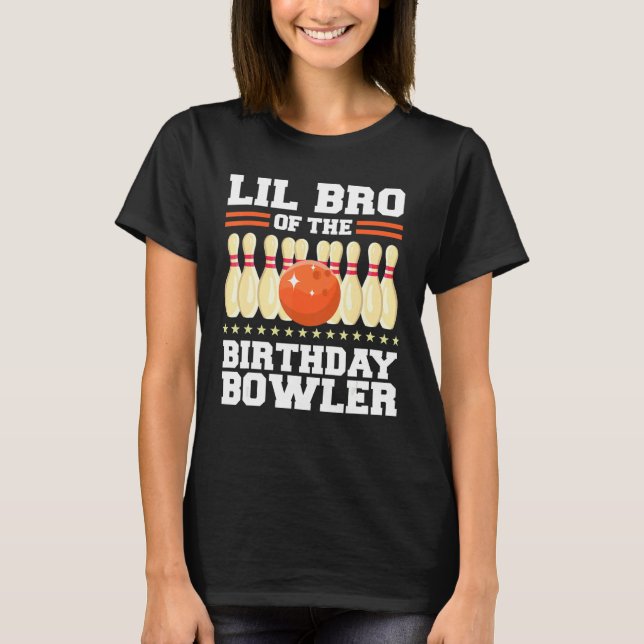 Bowlareare dagen i Bday Bowling Party T Shirt (Framsida)