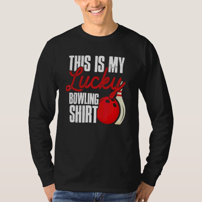 Bowlareare Det här är min lyckliga Bowling Bowling T Shirt (Framsida)