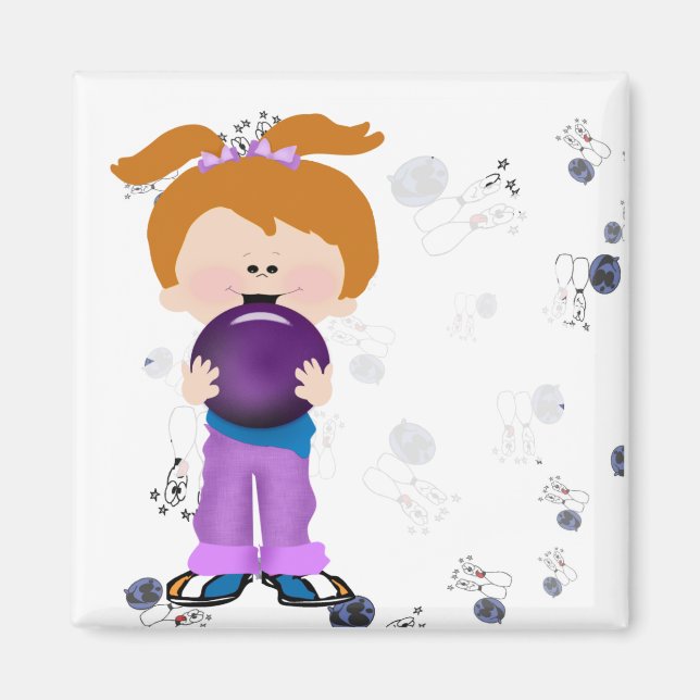 Bowlareare flicka magnet (Framsidan)
