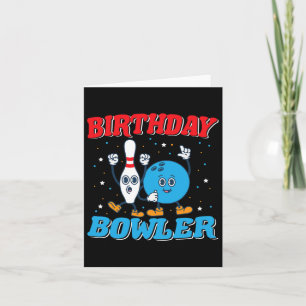 Bowlareare födelsedag - Boys Birthday Funny Kids B Kort