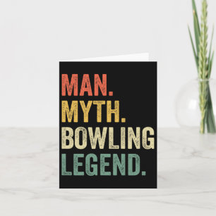 Bowlareare Funny Man Myth Bowling Team Legend Vint Kort