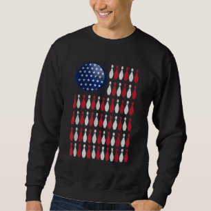 Bowlareare gåvor från amerikanska Flagga Bowling t Lång Ärmad Tröja