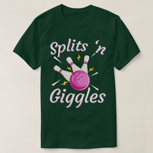 Bowlareare idrottstävlingar i Giggles Bowling T Shirt (Design framsida)