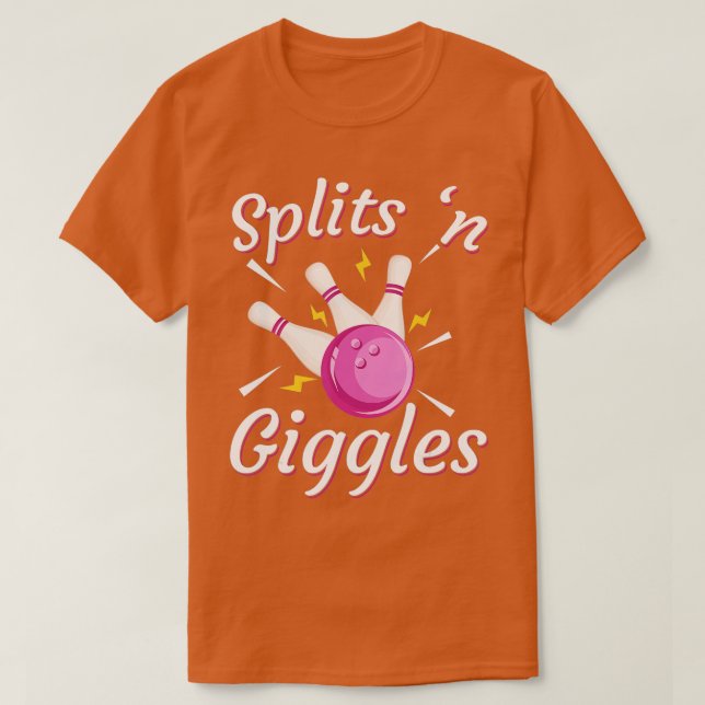 Bowlareare idrottstävlingar i Giggles Bowling T Shirt (Design framsida)