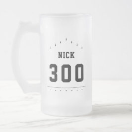 Bowlareare Namn & Bowling High Score Personlig Frostat Ölglas