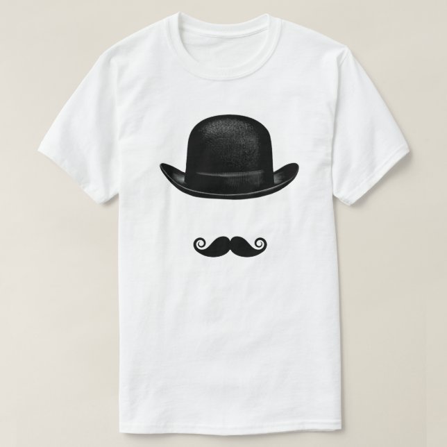 Bowlareare och mustache tee (Design framsida)
