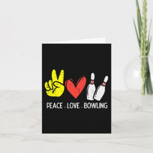 Bowlareare Peace Kärlek Bowling Manar Kvinnor Kids Kort