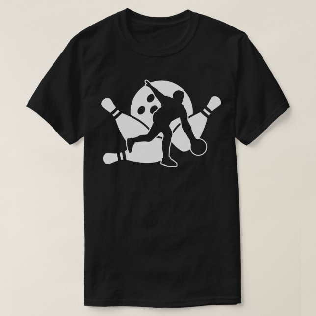 Bowlareare Silhouette Bowling Skittles Tournament  T Shirt (Design framsida)