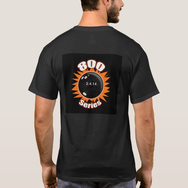 Bowler's 800 Series in Black and Orange Tee Shirt (Baksida)