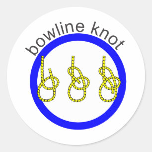 Bowline Knot Runt Klistermärke