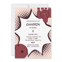 Bowling 11:e Födelsedagsfest inbjudan