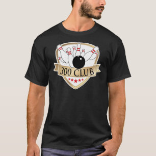Bowling 300 Klubb - Perfekt Game Logotyp Graphic C T Shirt