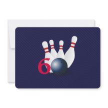 Bowling 60th födelsedagInvitation. för kastare