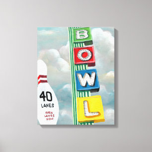 Bowling Alley Artwork Canvastryck