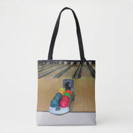 Bowling Alley Bowling Balls Sport Tote Bag Tygkasse