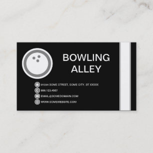 BOWLING ALLEY bubble Visitkort