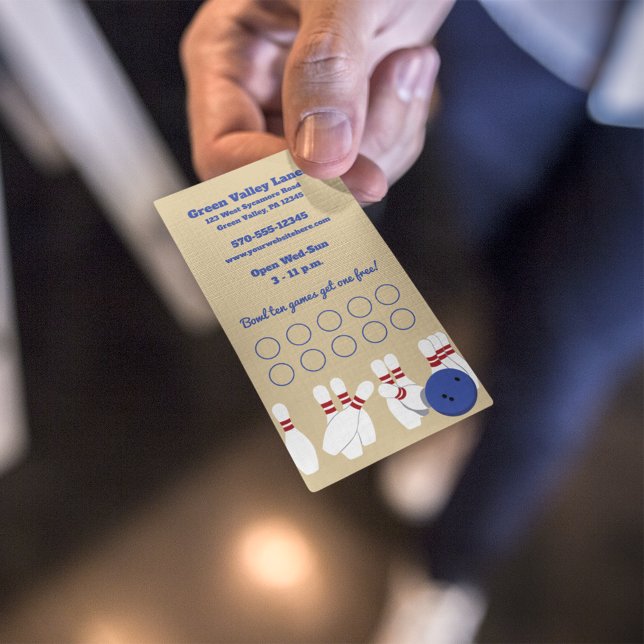 Bowling Alley Loyalty Slår kort (Skapare uppladdad)