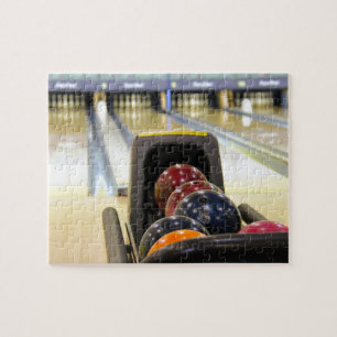 Bowling Alley och bowlingbollar Pussel