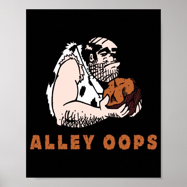 Bowling Alley Oops Caveman  Poster (Framsidan)