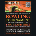 Bowling Alley Scene, Ten-Pin Bowling Tournament Reklamblad<br><div class="desc">Bowling Alley Scene,  Ten-Pin Bowling Tournament Advertising Flyers från Affärskortet Store.</div>