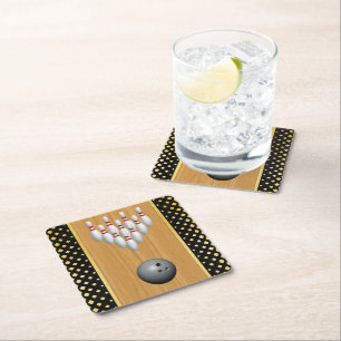 Bowling alley underlägg papper kvadrat