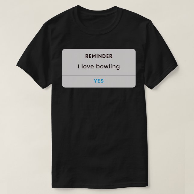 bowling älskare bowling lustig bowling T Shirt (Design framsida)