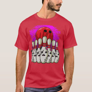 Bowling Älskare Bowling Stift Halloween T Shirt
