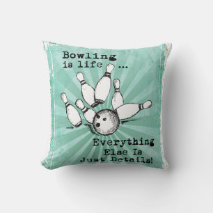 Bowling Älskare Gift, Funny Bowling Player Gift Kudde