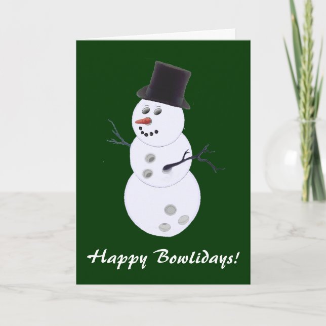 Bowling Älskare julkort Helgkort (Framsida)